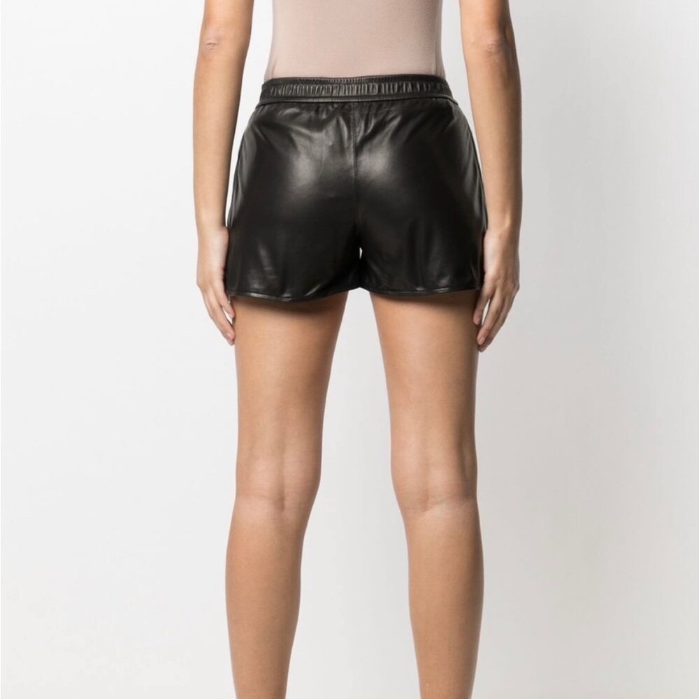 Rag & Bone black leather shorts - Picture 2 of 5